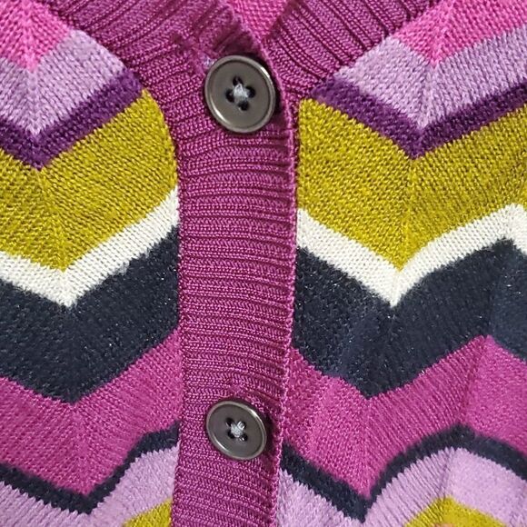 MISSONI FOR TARGET Glitter ZigZag Knit Cardigan - Size Medium‎ - Picture 4 of 6